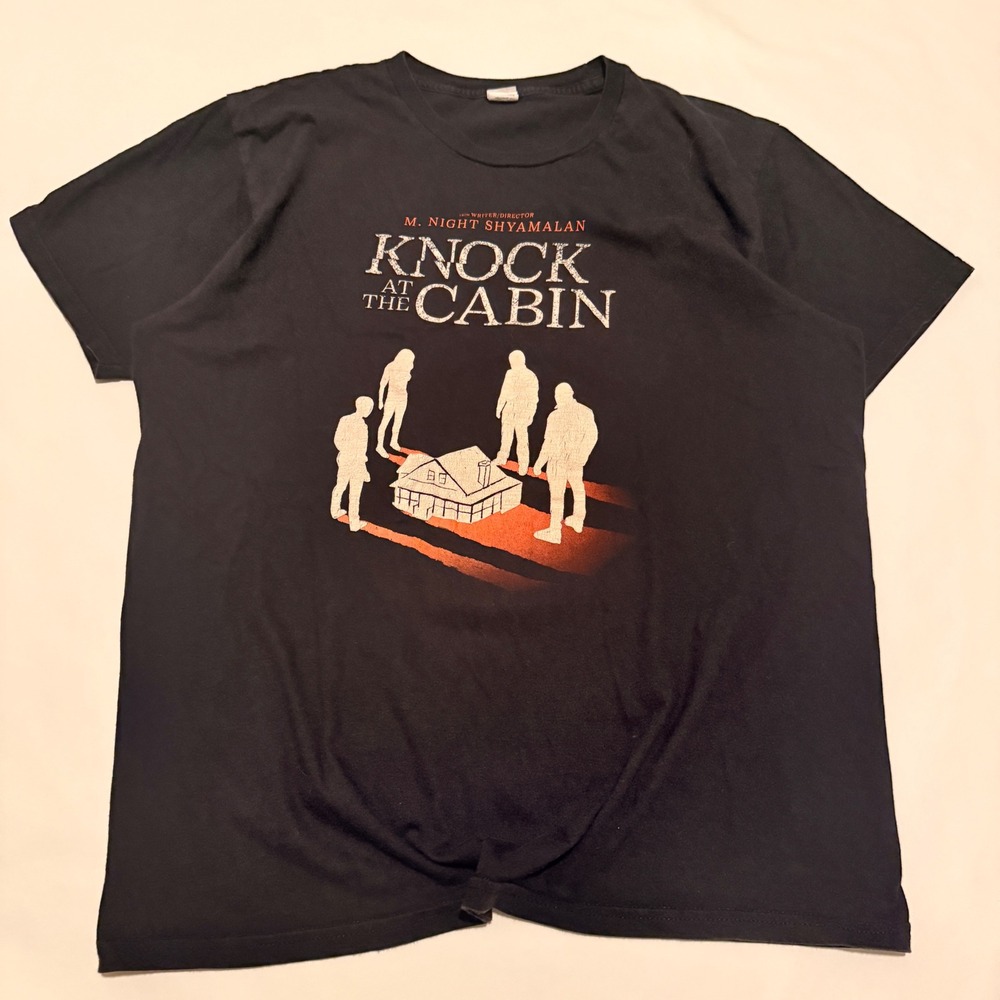 Bayside Knock at the Cabin T-Shirt Mens Large Black M. Night Shyamalan Movie Tee